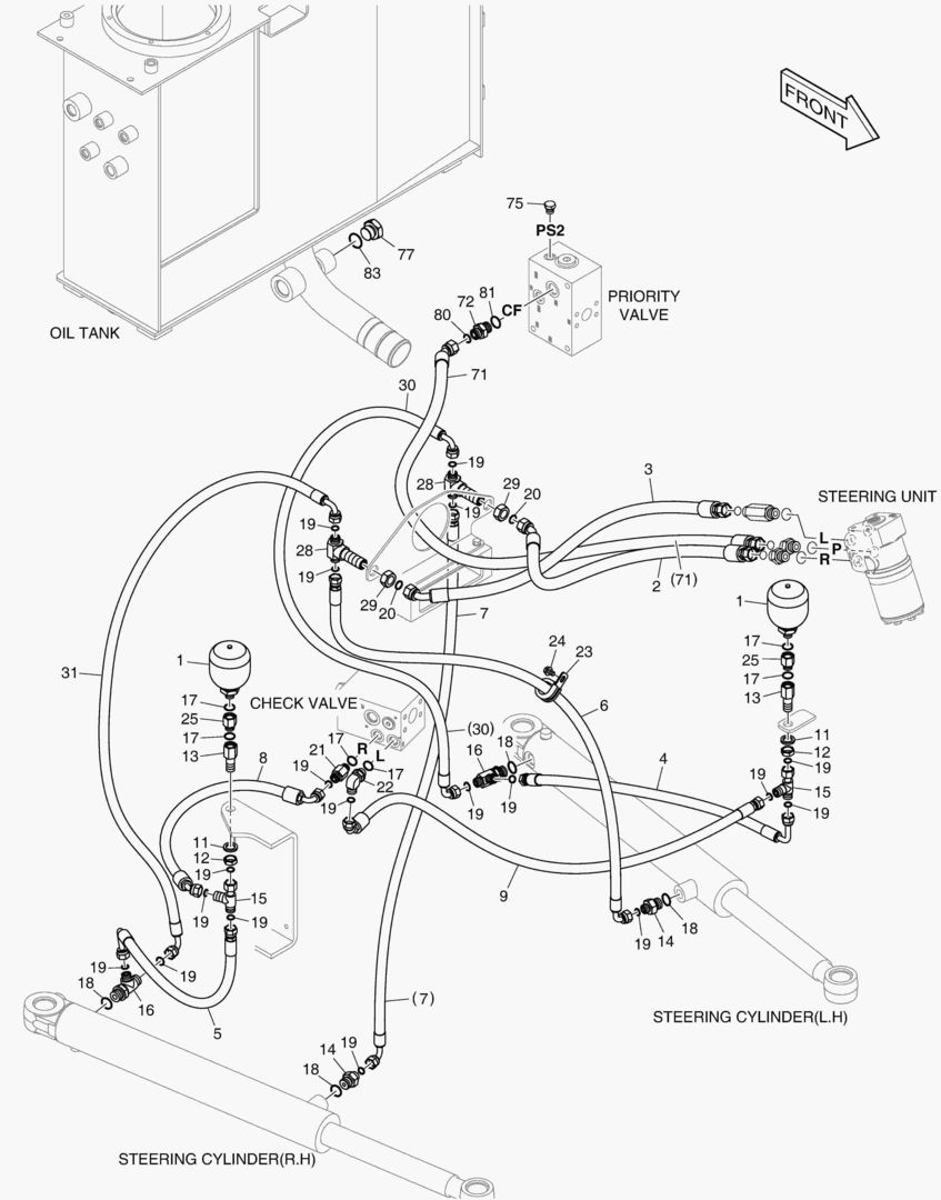 ПАТРУБКИ РУЛЕВОГО УПРАВЛЕНИЯ