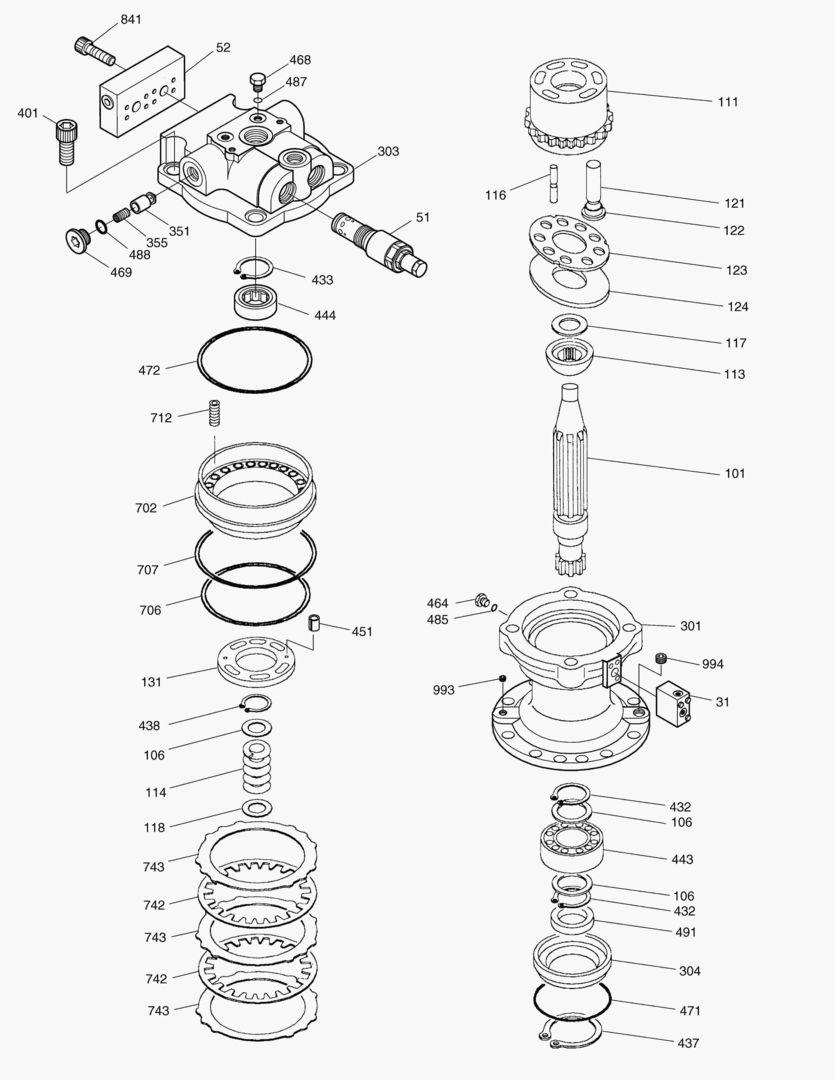 ГИДРОМОТОР ПОВОРОТА ПЛАТФОРМЫ
