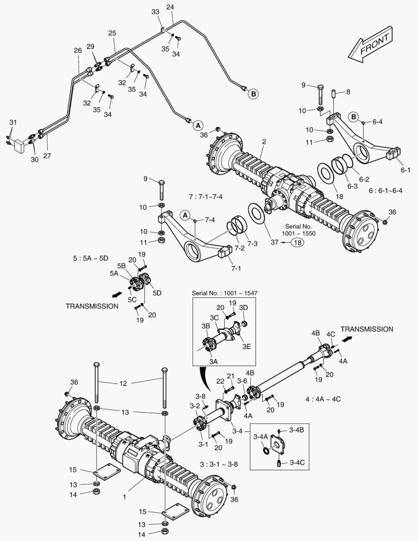 1150 AXLE & DRIVE SHAFT-MAX. TRAC