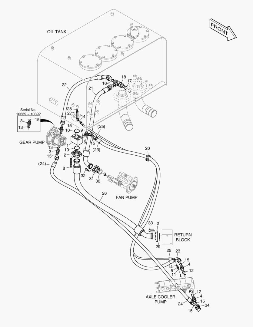 ТУБОПРОВОД МАСЛЯНОГО РАДИАТОРА - ОСЬ