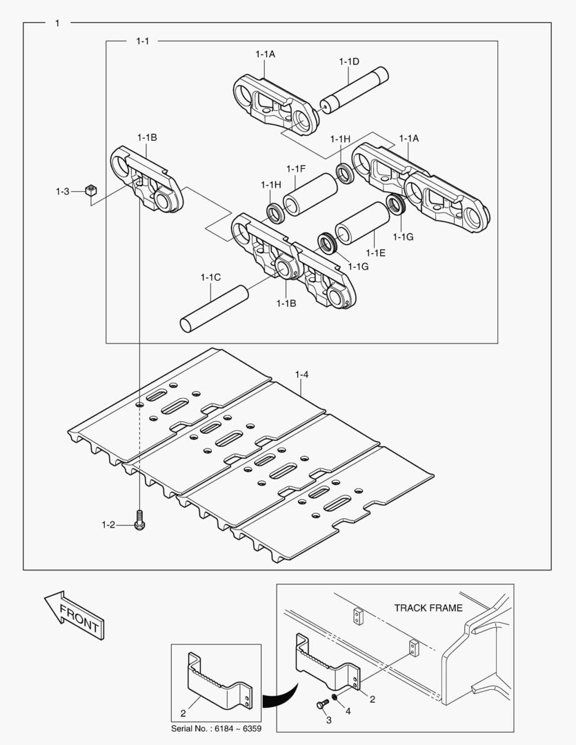 6271 TRACK SHOE ASS`Y - 700G [6184~]