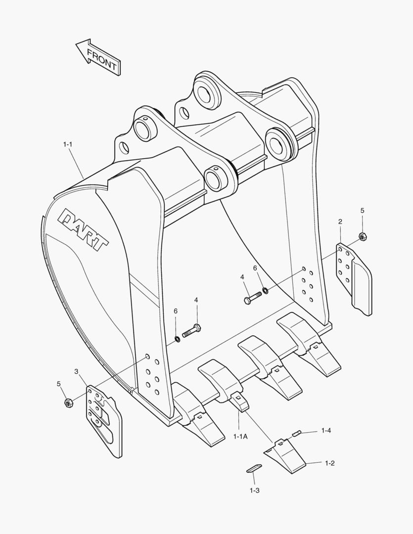 Спецтехника 6350 BUCKET-1.41гЋҐ(48`)-VERTICAL PIN - главное фото