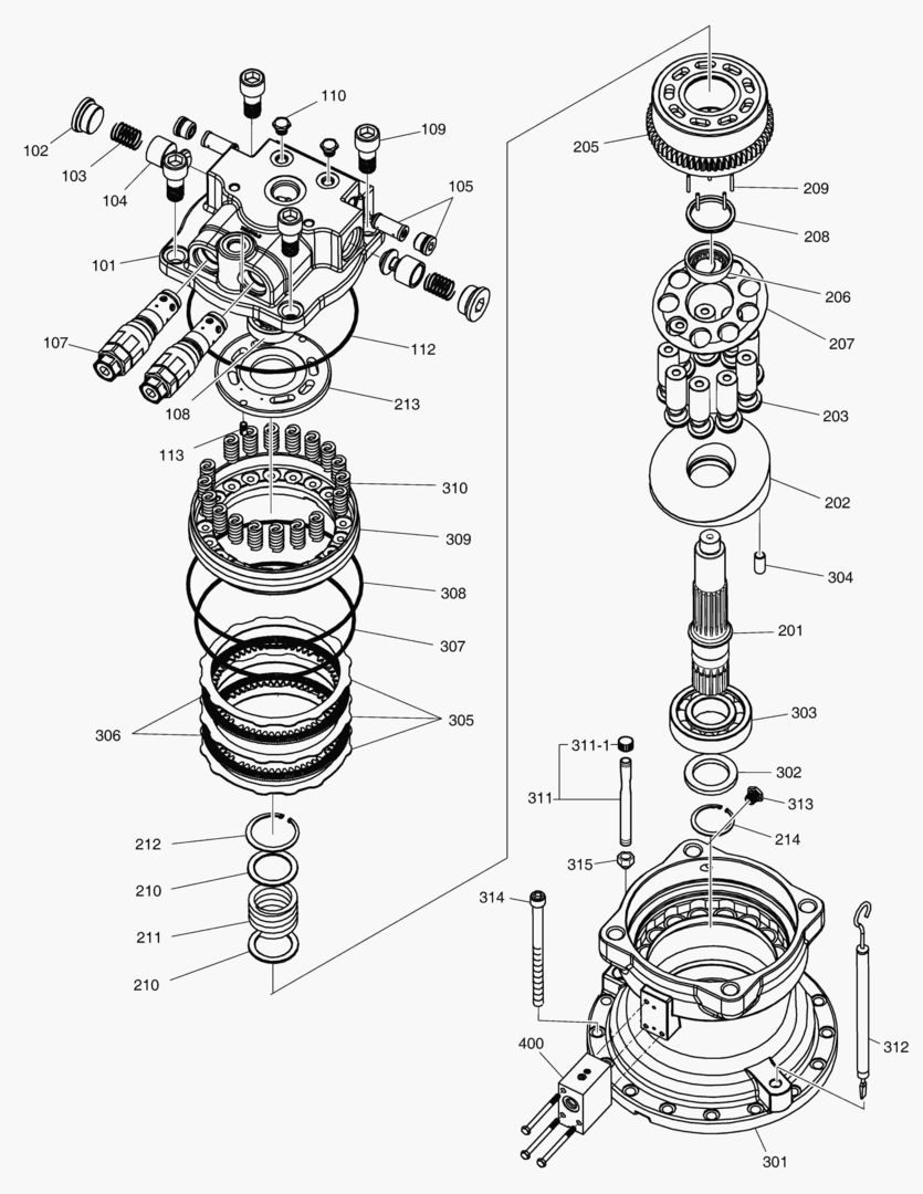 ГИДРОМОТОР ПОВОРОТА ПЛАТФОРМЫ
