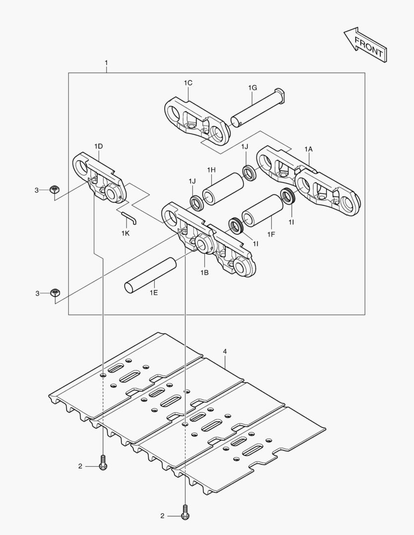 БАШМАК ГУСЕНИЦЫ - 600G ДЛИННАЯ ГУСЕНИЦА