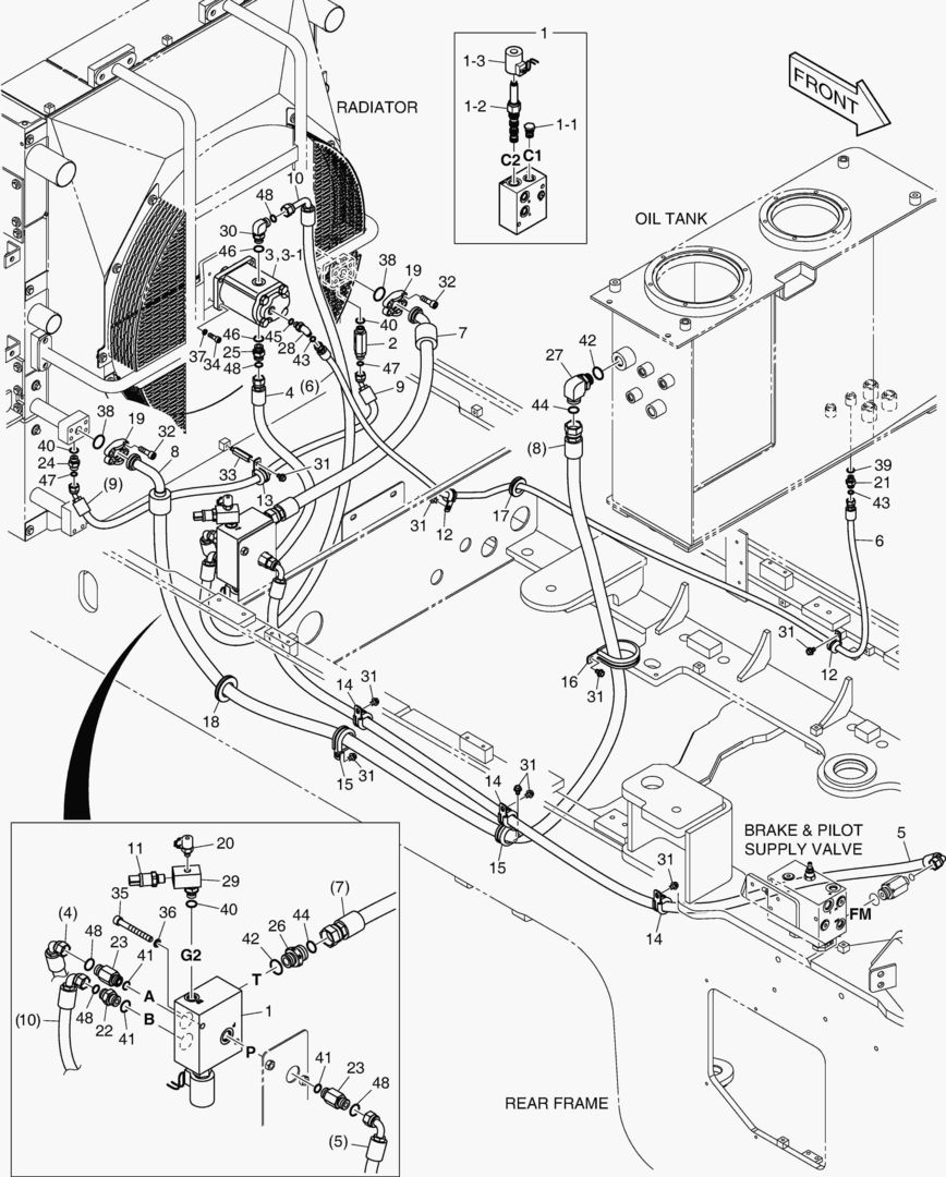 ТУБОПРОВОД МАСЛЯНОГО РАДИАТОРА (2)