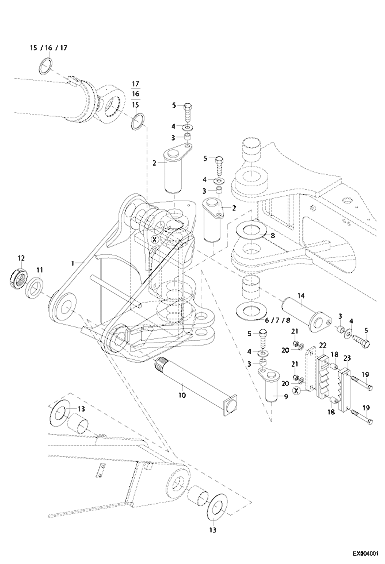 ВИЛКА НА КОНЦЕ БАЛКИ ПЕРЕДНЕЙ ОСИ - ОДИНОЧНАЯ СТРЕЛА