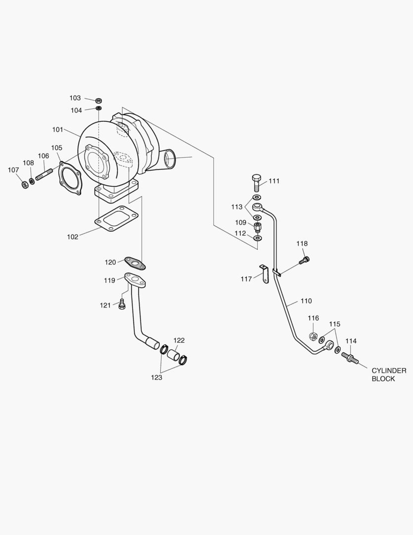 Спецтехника 014 TURBO CHARGER & OIL PIPE от Globus Machinery
