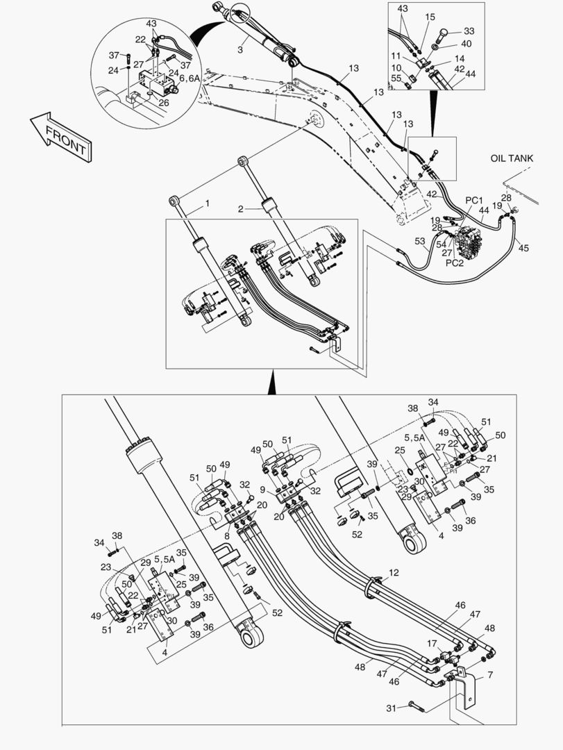 Спецтехника 6455 LOCK VALVE PIPING - BOOM 7.1m(H.D) [11772~]
