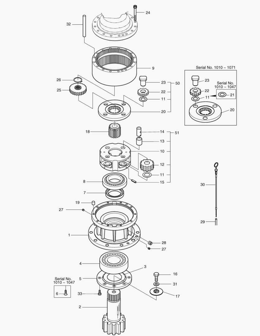 4141 SWING REDUCTION GEAR [1010~]