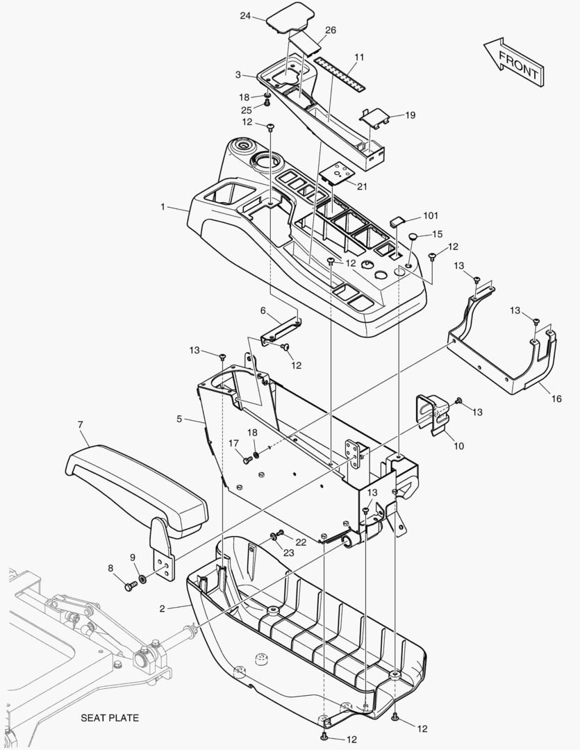 ПУЛЬТ УПРАВЛЕНИЯ - ПРАВОСТОРОННИЙ(СИСТЕМА ЗАЩИТЫ ПРИ ОПРОКИДЫВАНИИ)