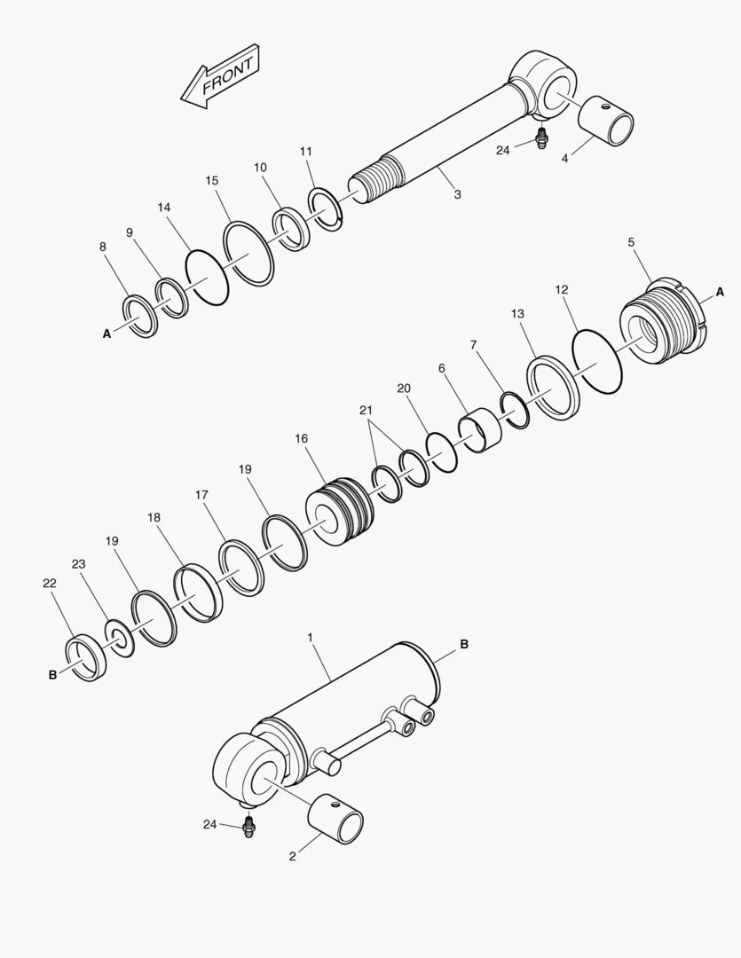 ЦИЛИНДР БУЛЬДОЗЕРА-ЛЕВОСТОРОННИЙ