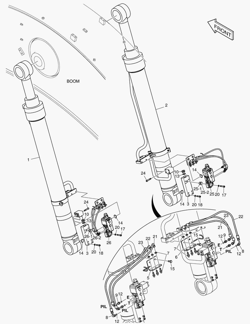 ГИДРОСИСТЕМА СТРЕЛЫ - ГИДРОЗАМОК