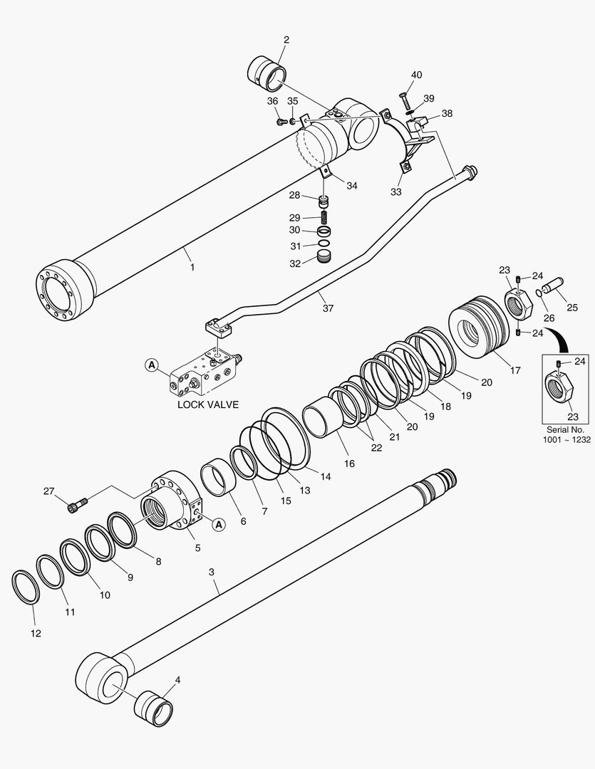 ЦИЛИНДР РУКОЯТИ - СТРЕЛА 4.4 м(ГИДРОЗАМОКА)