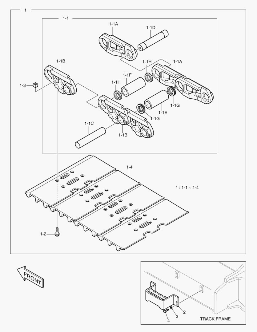 БАШМАК ГУСЕНИЦЫ В СБОРЕ - 850G