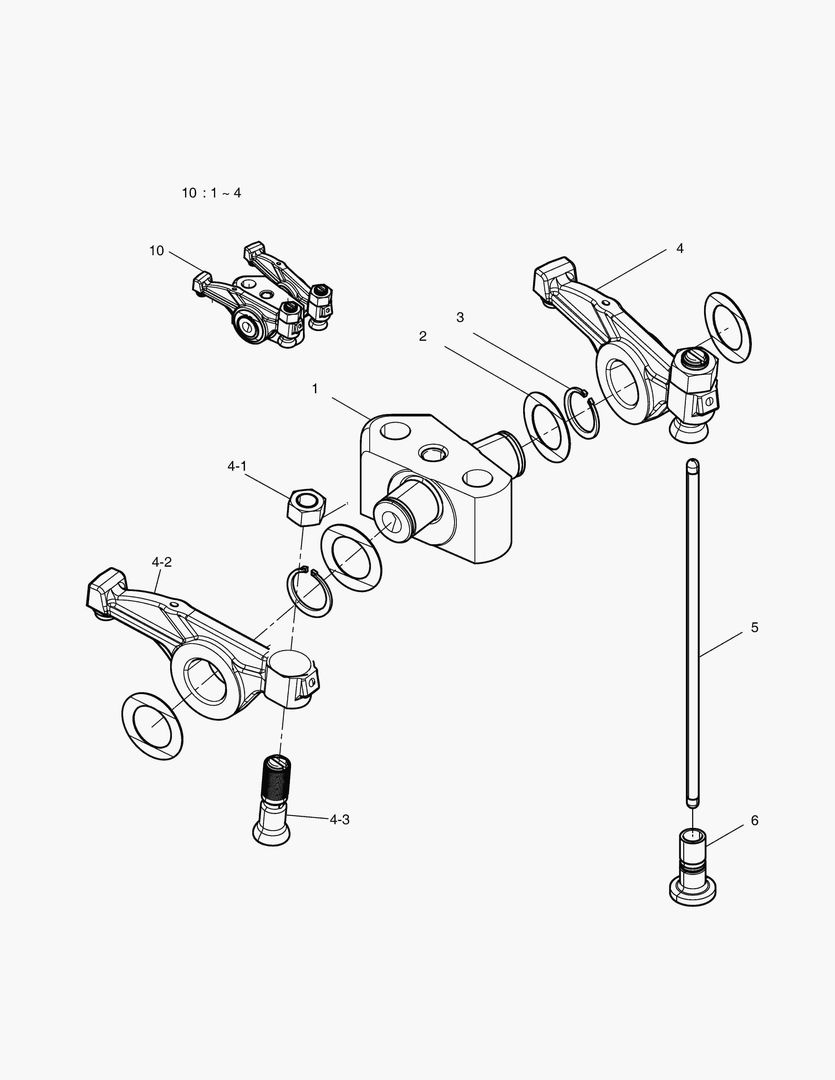 КОРОМЫСЛО КЛАПАНА КРОНШТЕЙНА В СБОРЕ