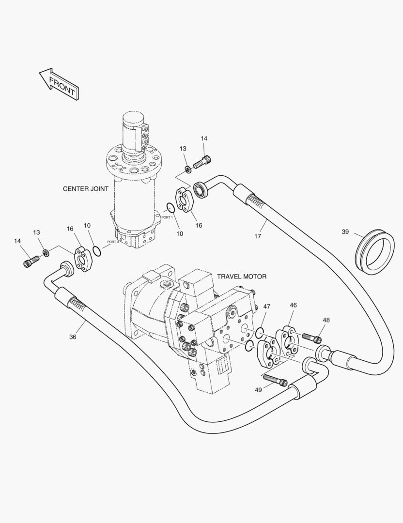 Спецтехника 2211 PROPELLING PIPING(1)-TRAVEL MOTOR [1042~2131] - главное фото