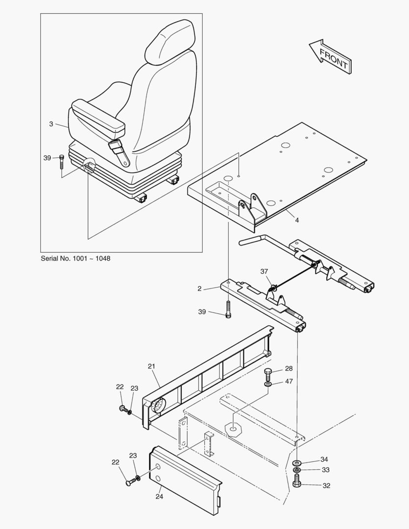1410 SEAT & ELECTRIC BOX
