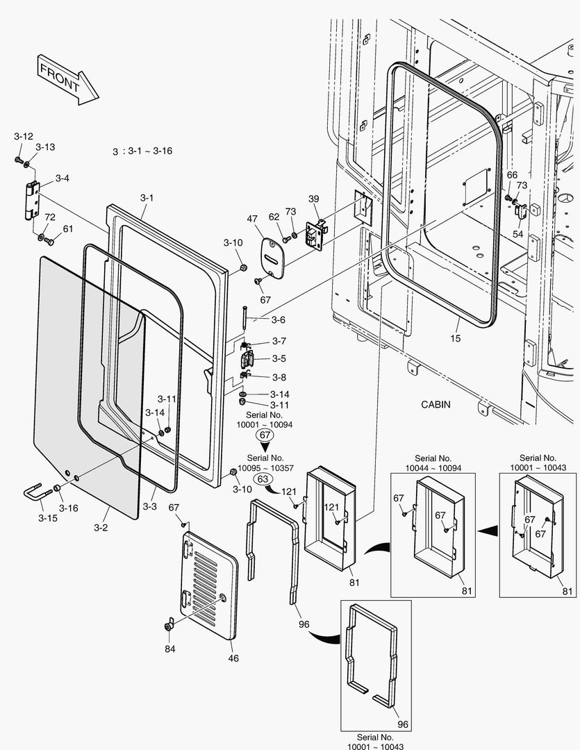 КАБИНА(4) - ДВЕРЬ В СБОРЕ(ПРАВОСТОРОННИЙ)