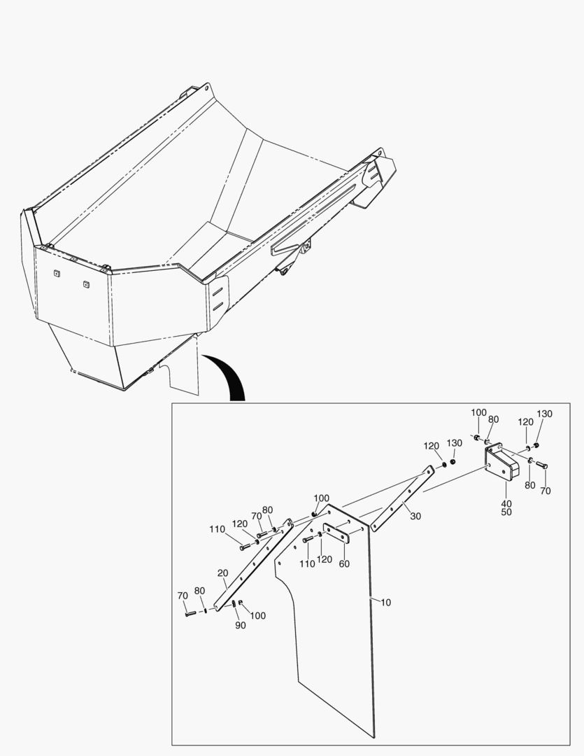 Спецтехника G500-112 MUD FLAPS LOW PROFILE KIT, REAR [7X1164 ~]