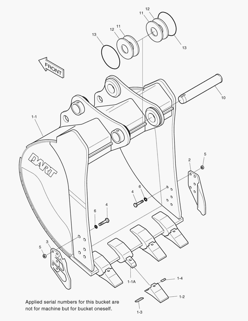 5360 BUCKET-0.60гЋҐ(36`)-VERTICAL PIN