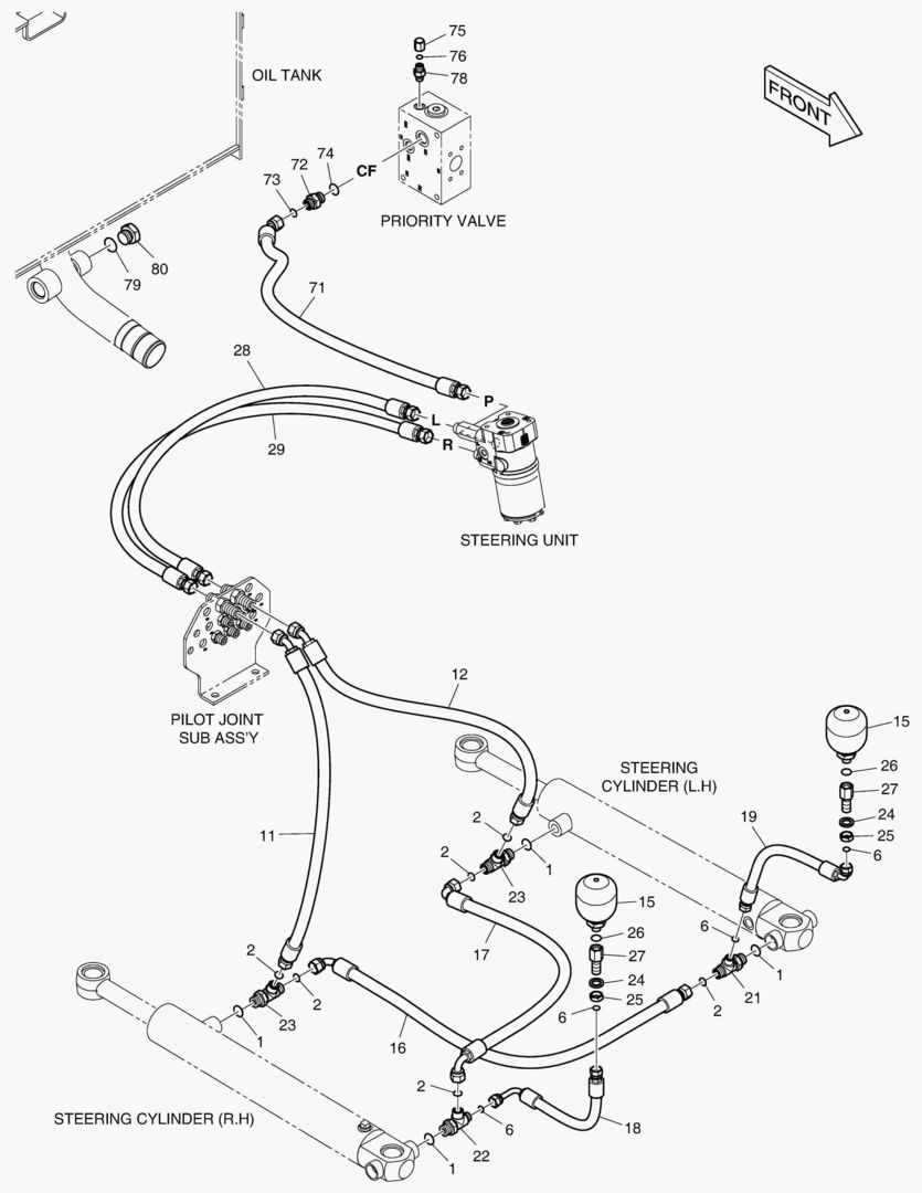 ПАТРУБКИ РУЛЕВОГО УПРАВЛЕНИЯ