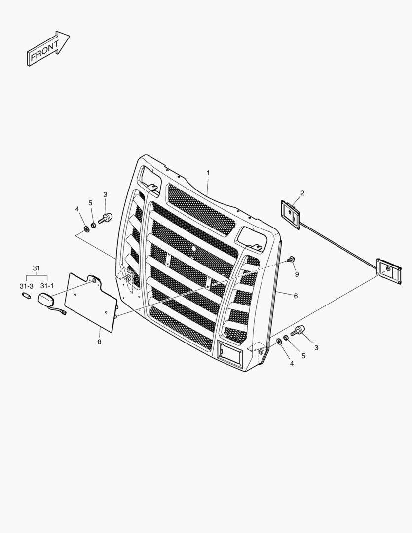 РЕШЕТКА РАДИАТОРА В СБОРЕ
