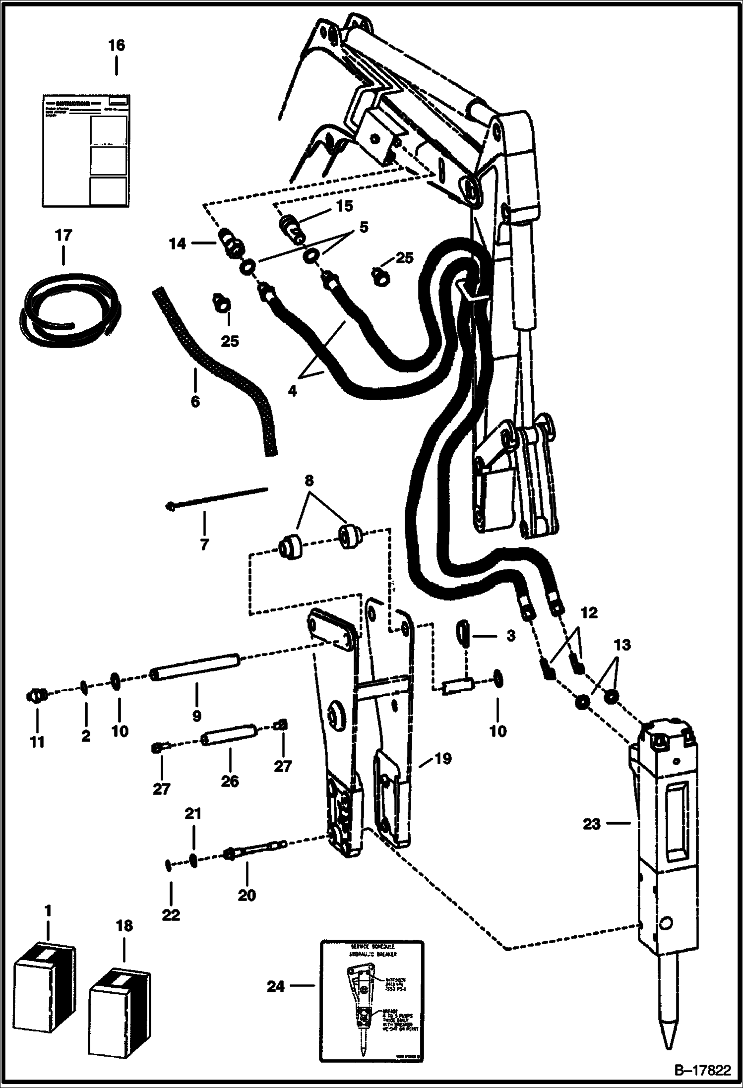ГИДРОМОЛОТ (МОНТАЖНЫЙ КОМПЛЕКТ) (2560) (2570) (ИСПОЛЬЗУЕТСЯ НА 225)