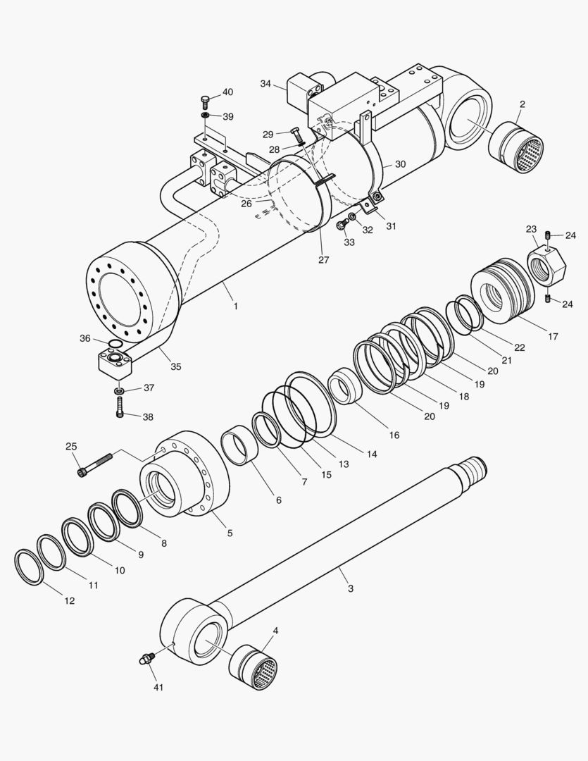 4351 BOOM CYLINDER - L.H(LOCK VALVE) [10226~]