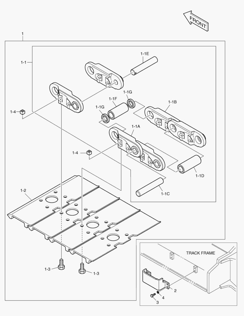 2170 TRACK SHOE ASS`Y - 700G [5001~5058]