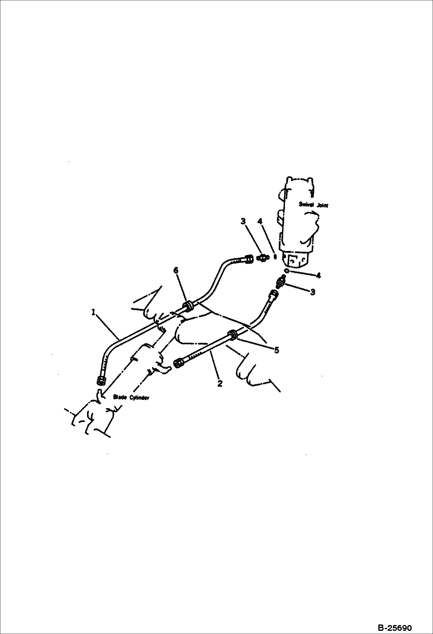 ТРУБОПРОВОД ГИДРАВЛИЧЕСКОЙ СИСТЕМЫ (ТРУБОПРОВОД ЦИЛИНДРОВ ОТВАЛА)