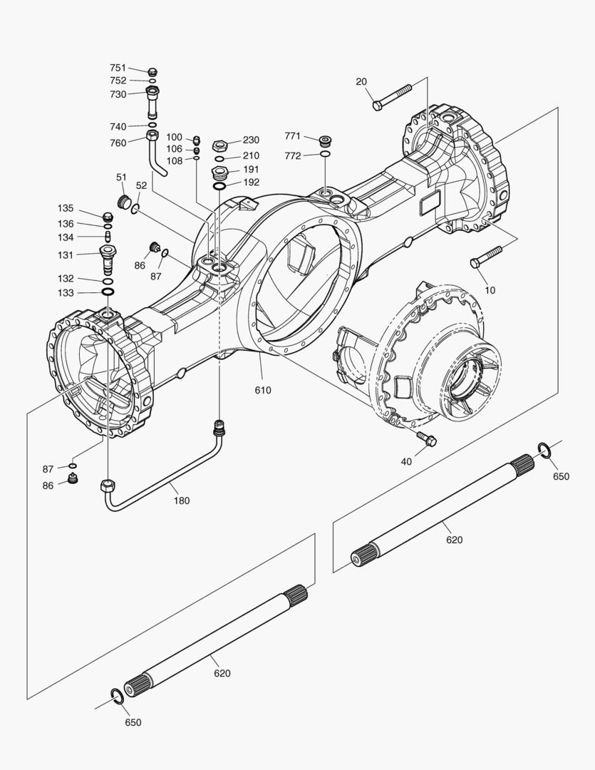3360 AXLE CASING - REAR AXLE [5001~10139]