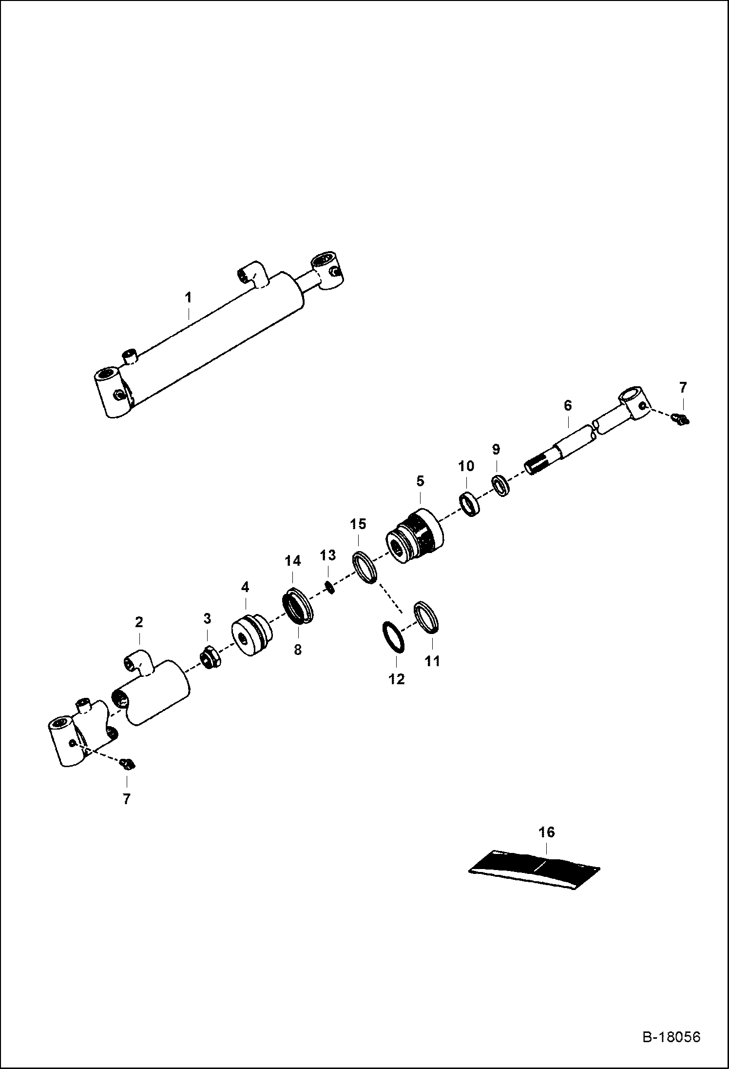 ГРЕЙДЕР (ЦИЛИНДР ПЕРЕКОСА ОТВАЛА) (A-1050 И НИЖЕ)