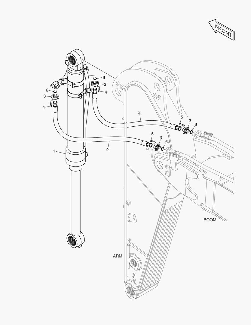 3180 ARM PIPING - 2.9m (WITH BOOM 6.65m)