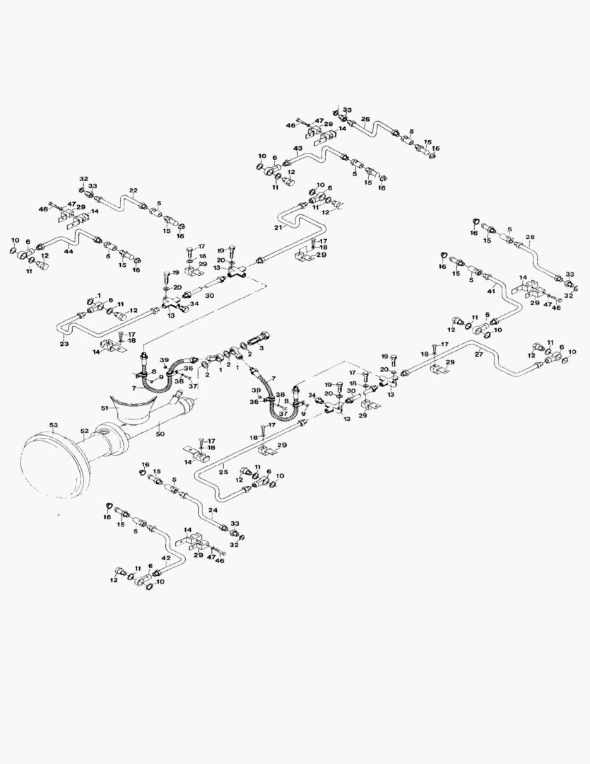 Схема G036-3 BRAKES; REAR VEHICLE