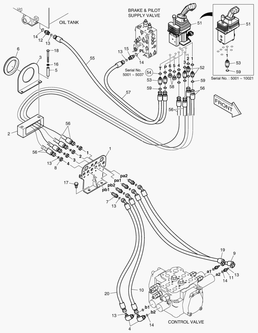 ТРУБОПРОВОД СЕРВОУПРАВЛЕНИЯ - 2 КАТУШКИ(K ТИП)