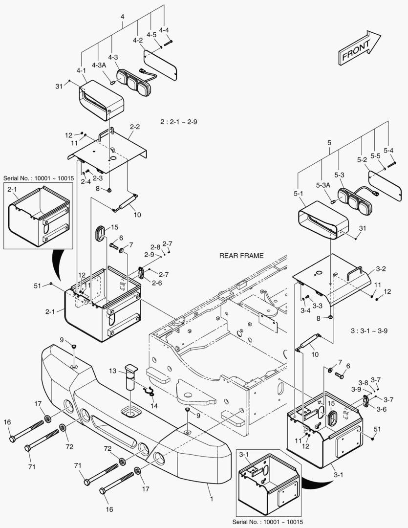 1480 COUNTER WEIGHT & REAR LAMP