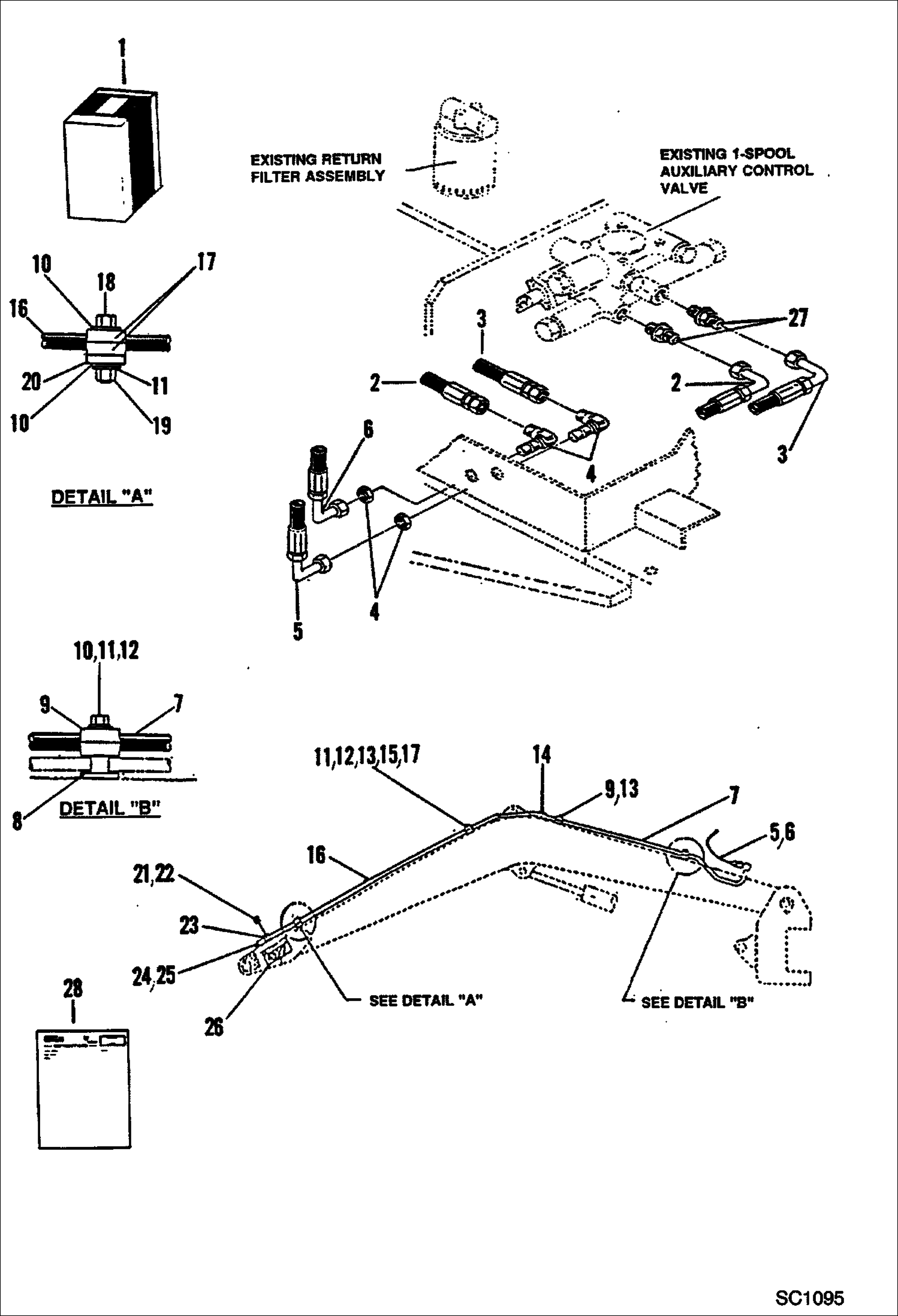ГИДРОМОЛОТ (СХЕМА ГИДРАВЛИЧЕСКОЙ СИСТЕМЫ) (1250X) (ИСПОЛЬЗУЕТСЯ НА 56)