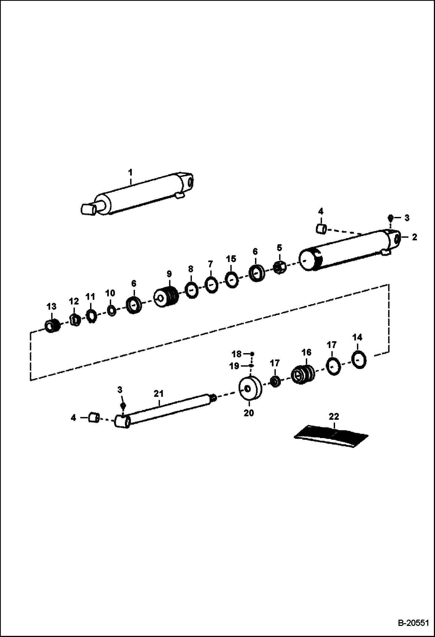 ЭКСКАВАТОР-ПОГРУЗЧИК (ЦИЛИНДР РУКОЯТИ СТРЕЛЫ ЧЕРПАКА) (914 - СТАРАЯ ВЕРСИЯ)