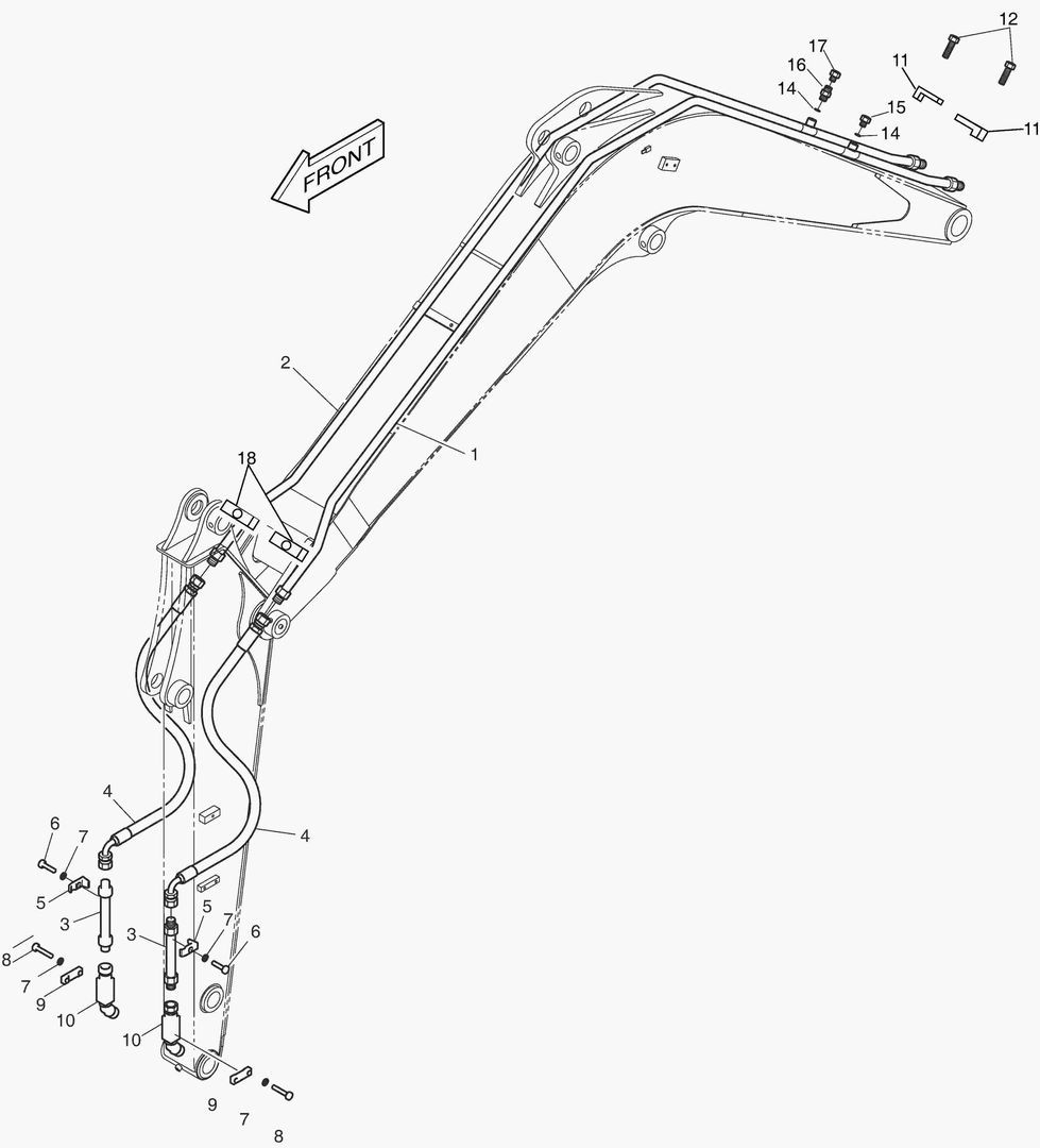 3140 FRONT PIPING ASS`YпјЌONE WAY