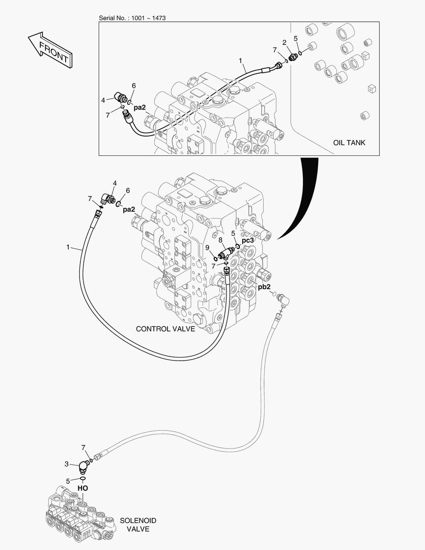 ТРУБОПРОВОД СЕРВОУПРАВЛЕНИЯ - ОДИН ПУТЬ