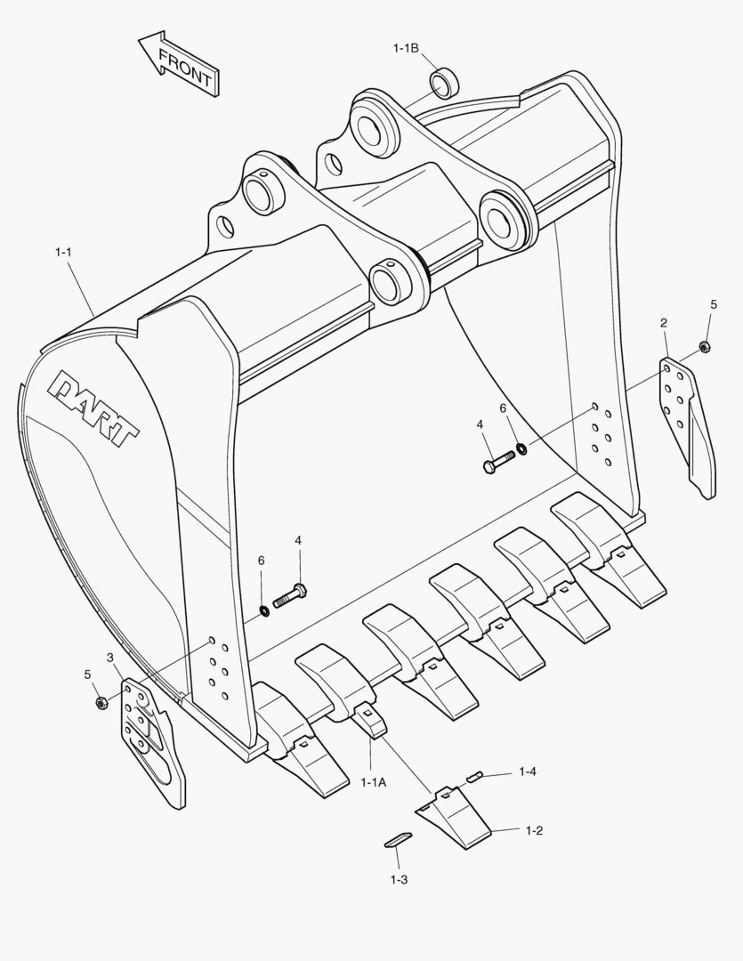 3130 BUCKET-2.85гЋҐ(72`)-VERTICAL PIN