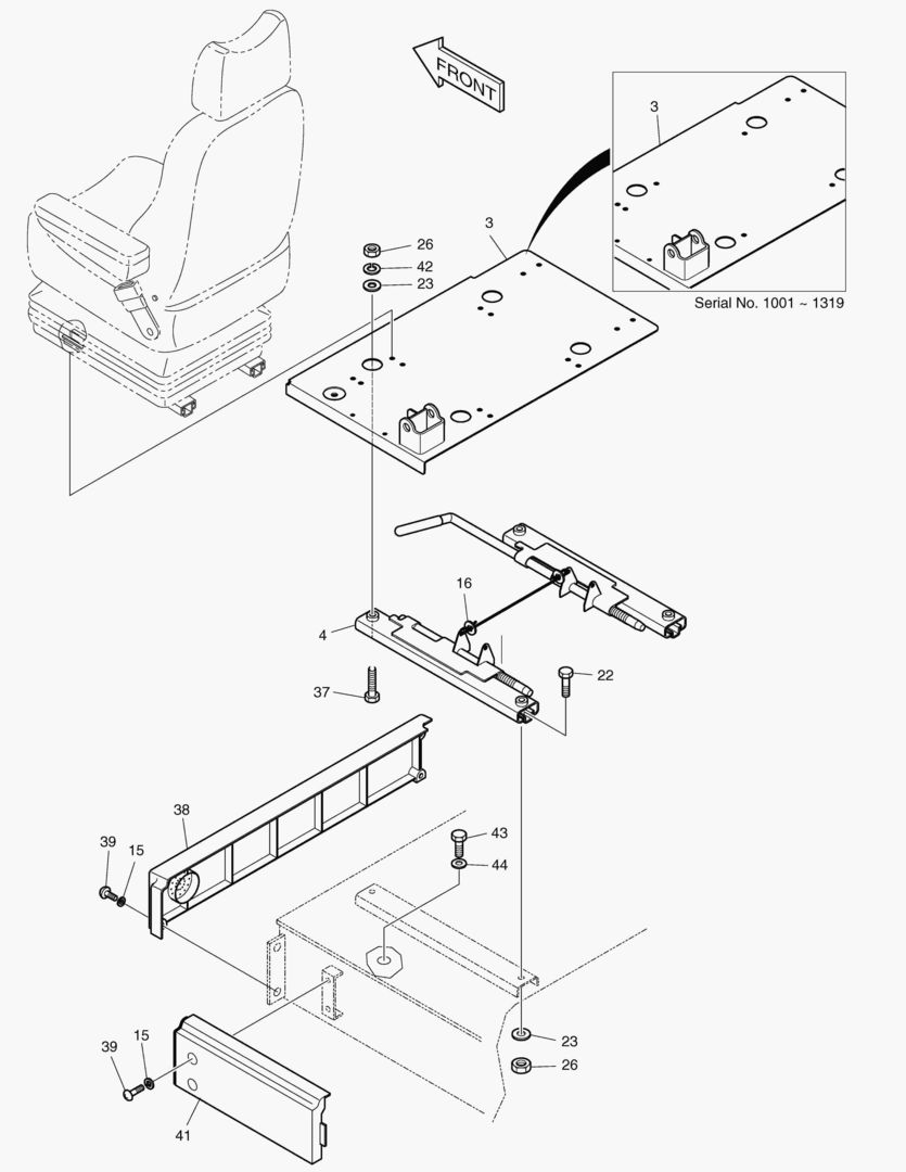 1410 SEAT & ELECTRIC BOX