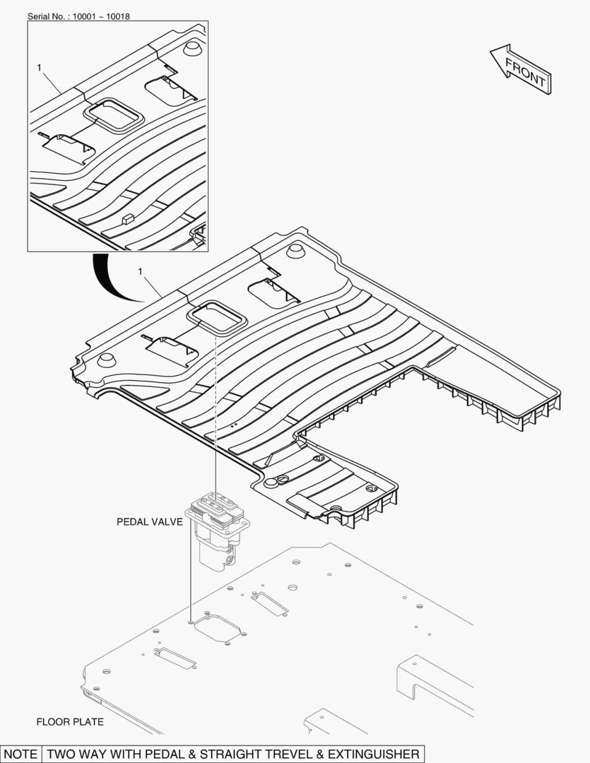 6270 FLOOR MAT - TWO WAY WITH PEDAL(4)