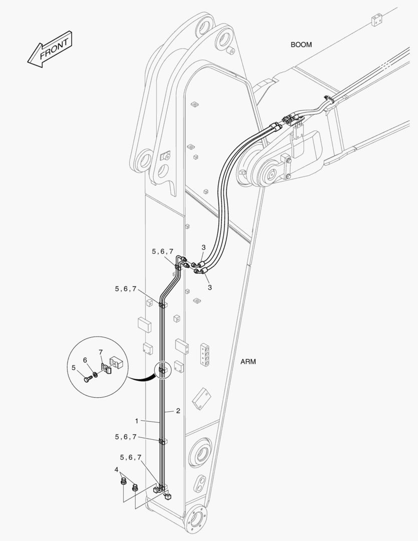 ГИДРОСИСТЕМА РУКОЯТИ - БЫСТРАЯ ПОСАДКА(РУКОЯТЬ 2.5 м)