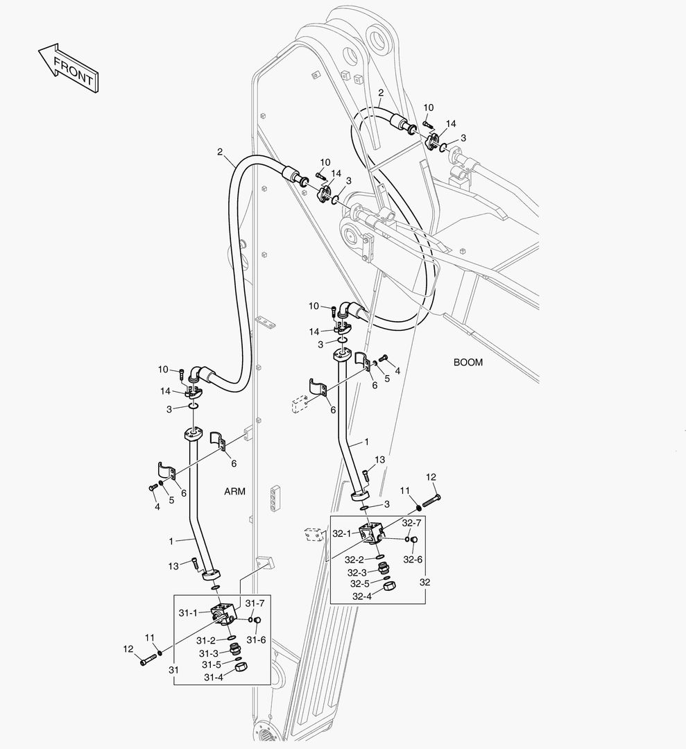 6750 ARM PIPING - ONE & TWO WAY(ARM 3.95m)