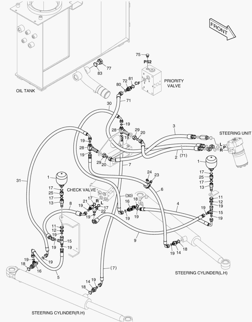 ПАТРУБКИ РУЛЕВОГО УПРАВЛЕНИЯ