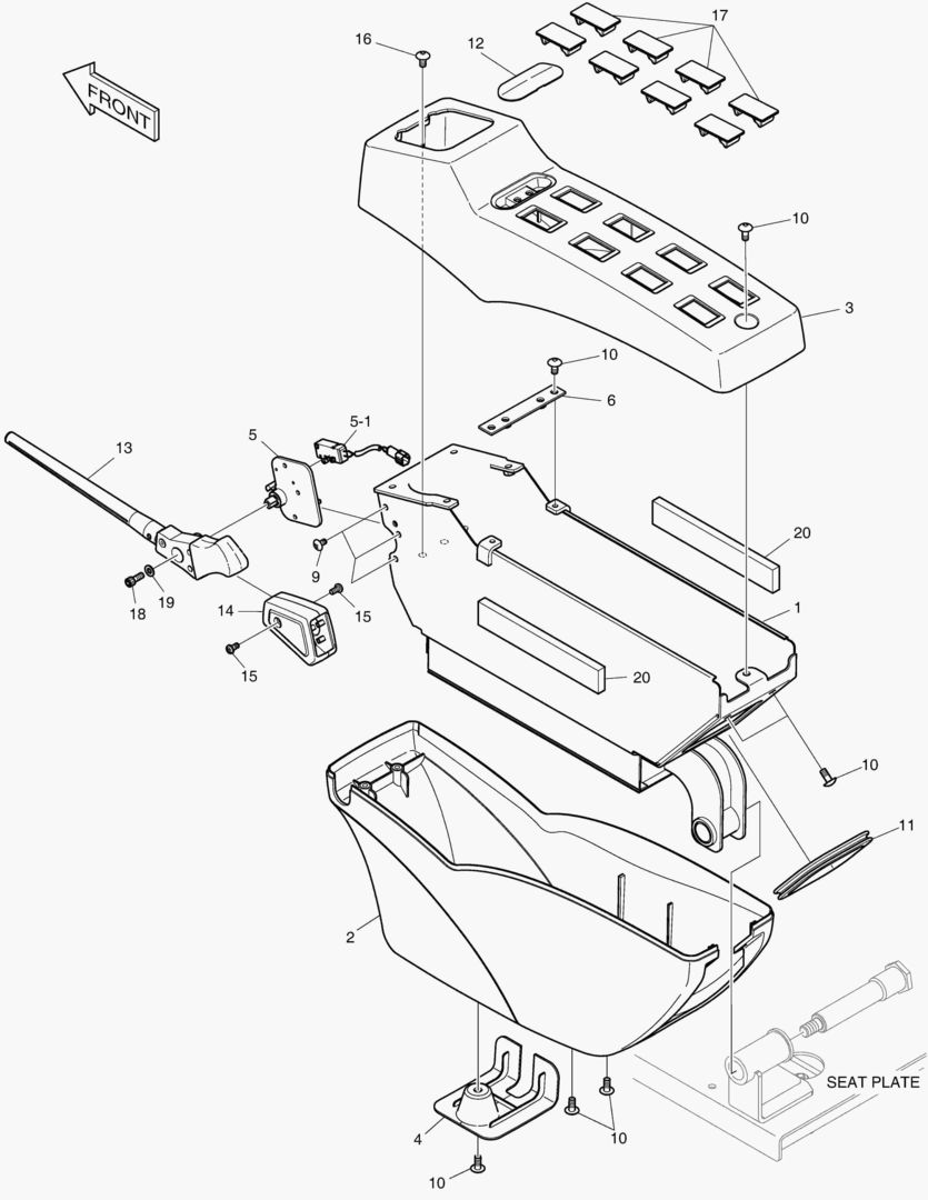 ПУЛЬТ УПРАВЛЕНИЯ - ЛЕВОСТОРОННИЙ
