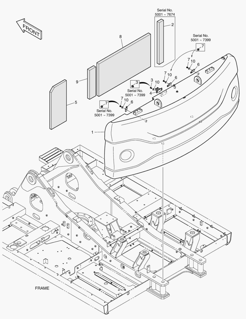 ПРОТИВОВЕС - 5.3ТОНН(С ПЕНОПЛАСТОВЫМ КОНТЕЙНЕРОМ)