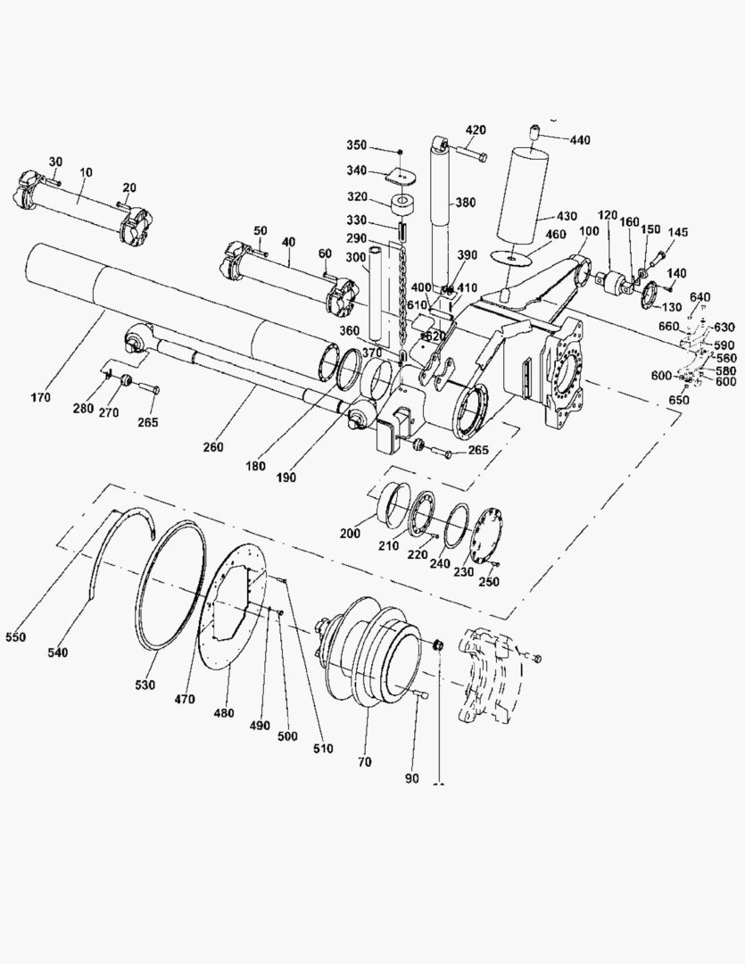Спецтехника G250-4 FRONT AXLE SUSPENSION; MT25