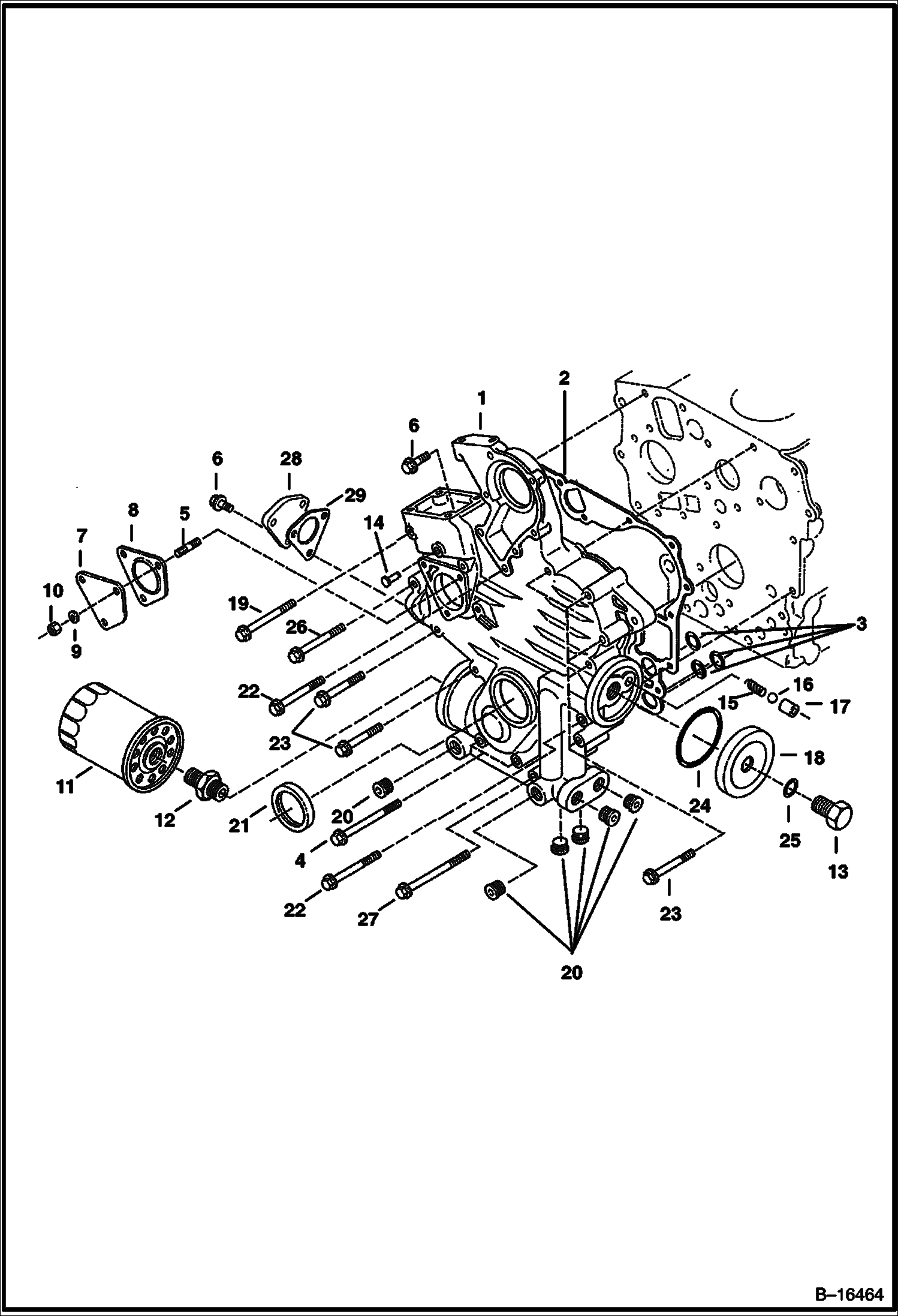 G КАРТЕР КОРОБКИ ПЕРЕДАЧ (KUBOTA D722-EB-MELROE-1)